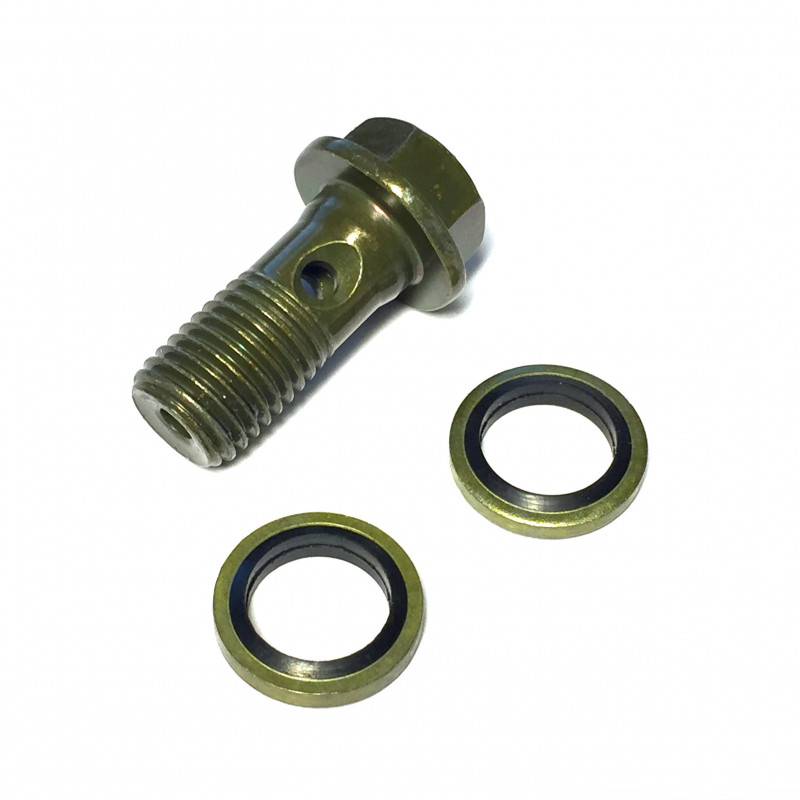 Brake banjo bolt M10 x 1,25 with sealing washers ApS